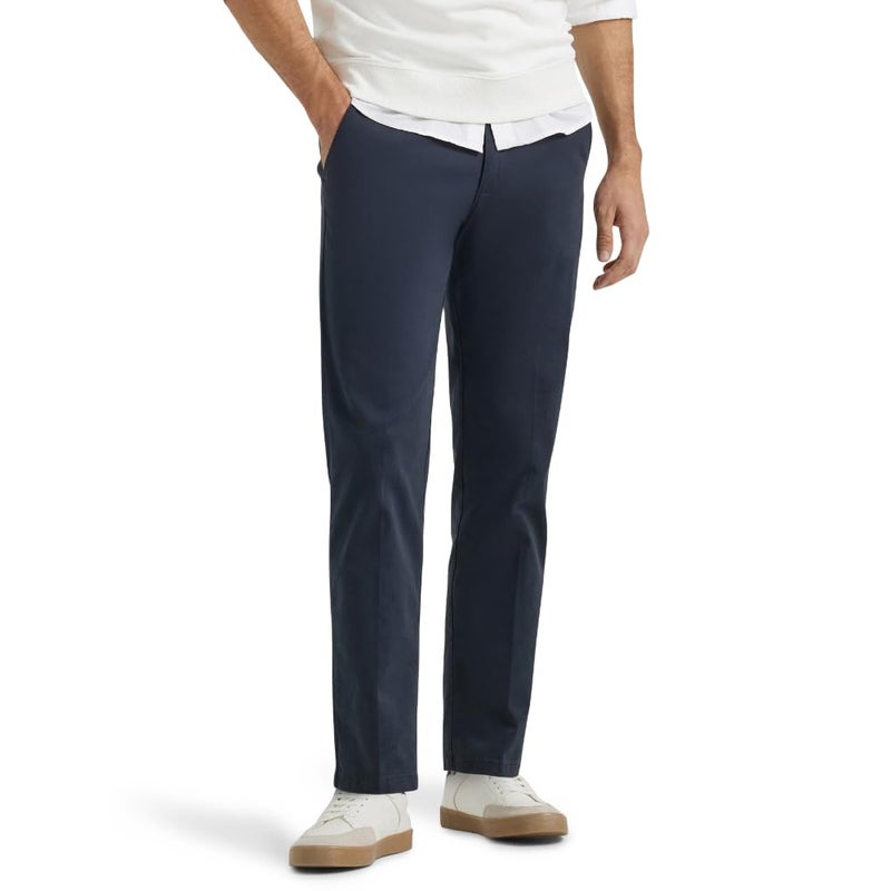 Lee Men's Extreme Motion Flat Front Slim Straight Pant Navy 38W x 32L - Image 1